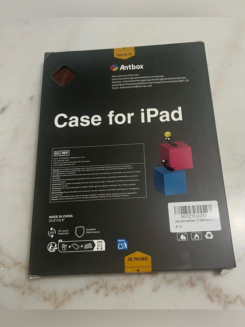 Antbox Case for the iPad 9th, 8th, or 7th generation Leather Look Brown